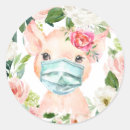 Search for pink mask stickers Watercolor