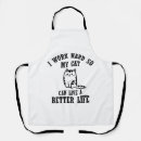 Search for funny work aprons Kitten