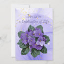 Search for african violets invitations Death