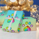 Search for rainbow paws wrapping paper Cat