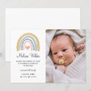 Search for boho birth announcement cards Rainbow