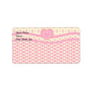 Search for pink lace return address labels White