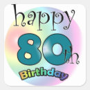 Search for happy 80th birthday stickers Party