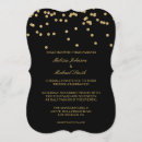 Search for confetti wedding invitations Black and gold