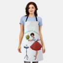 Search for vintage lady aprons Red