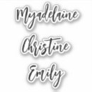 Search for childrens names stickers Handwritten