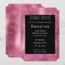 Search for pink black and silver glitter invitations Girly
