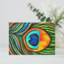 Search for blue peacock rsvp cards Feather