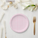 Search for gingham pattern plates Pink