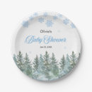 Search for modern christmas tree plates Winter wonderland baby shower