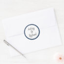 Search for round navy wedding stickers Elegant