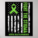 Search for mental health ribbon posters Awareness