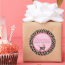 Search for leopard print baby shower stickers Pink