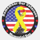 Search for yellow stars on red stickers Military
