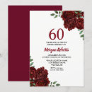 Search for red rose 60th birthday invitations Roses