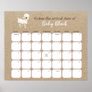 Search for baby shower calendar posters Rustic