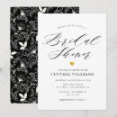 Search for bridal rose invitations Black and white