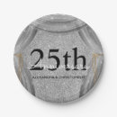 Search for 25th silver anniversary plates Black