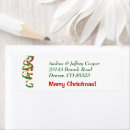 Search for merry bright return address labels Christmas holiday