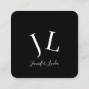 Search for round square business cards Black and white