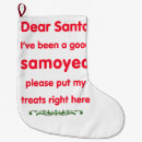 Search for samoyed christmas stockings Santa
