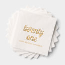 Search for happy 21st birthday napkins Gold
