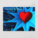 Search for customization heart postcards Blue