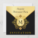 Search for business monogram invitations Gold