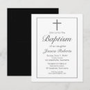 Search for black and white christening invitations Typography