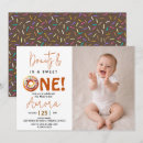 Search for sweet one donut birthday invitations For kids