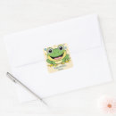 Search for funny frog cartoon stickers Green