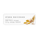 Search for gold floral return address labels Rustic