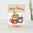 Search for hot chocolate christmas cards Watercolor