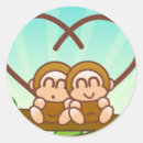 Search for cute cartoon monkey stickers Zoo