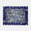Search for blue snowflakes christmas doormats White