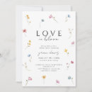 Search for love in bloom bridal shower invitations Watercolor floral