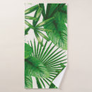 Search for green leaves bath towels Jungle