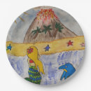 Search for volcano party tableware Watercolor