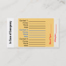 Search for allergy business cards Emergency