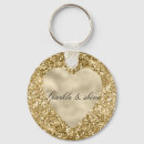 Search for glitter heart key rings Gold