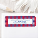 Search for red plaid return address labels Retro