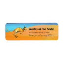 Search for kangaroo return address labels Watercolor