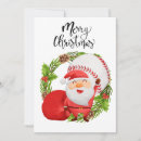 Search for baseball christmas cards Santa