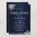 Search for blue snowflake baby shower invitations Modern