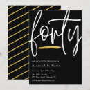 Search for gold 40th birthday invitations Script