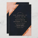 Search for copper and navy wedding invitations For her