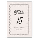 Search for cursive table cards Black and white