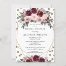 Search for marsala bridal shower invitations Bohemian