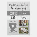 Search for grey cat tea towels Black