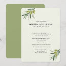 Search for olive branch bridal shower invitations Simple boho greenery